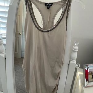 Bebe tan racerback embellished tank